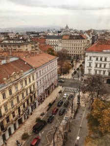 Вид с колеса обозрения в Будапеште