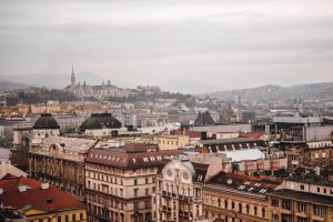 Вид с колеса обозрения в Будапеште