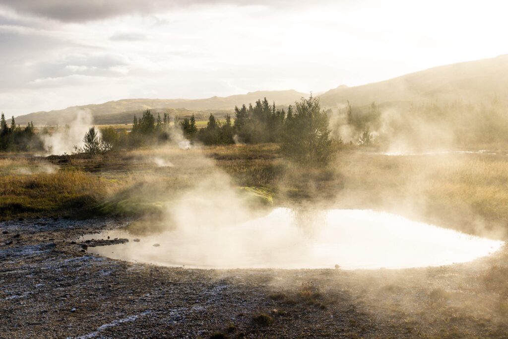 Долина гейзеров в Исландии